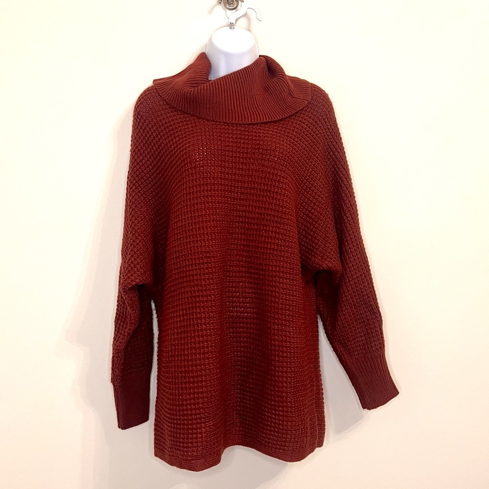 Rust Cowl Neck Sweater